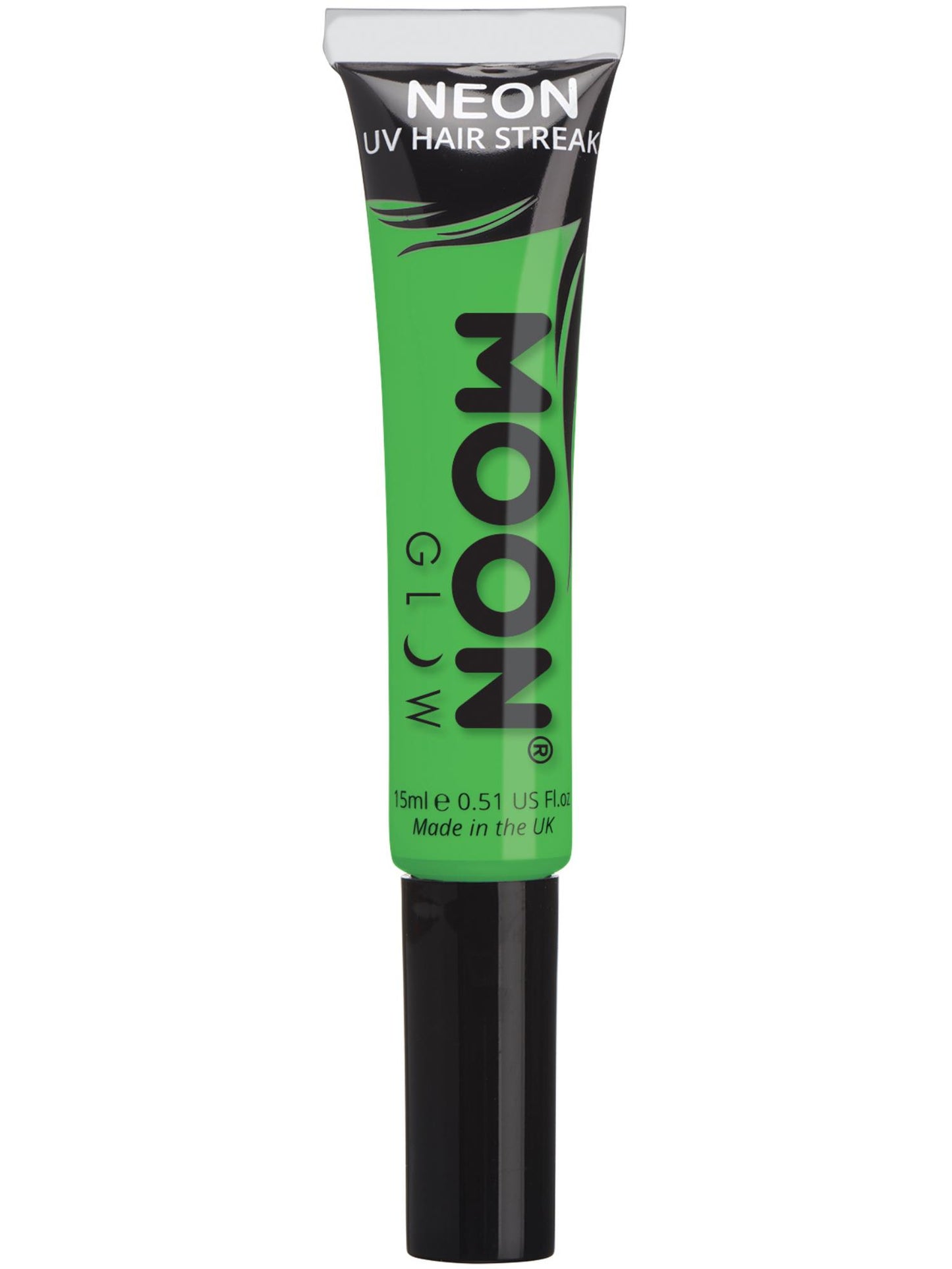 Smiffys Moon Glow Intense Neon UV Hair Streaks, Intense Gr CD für Unisex