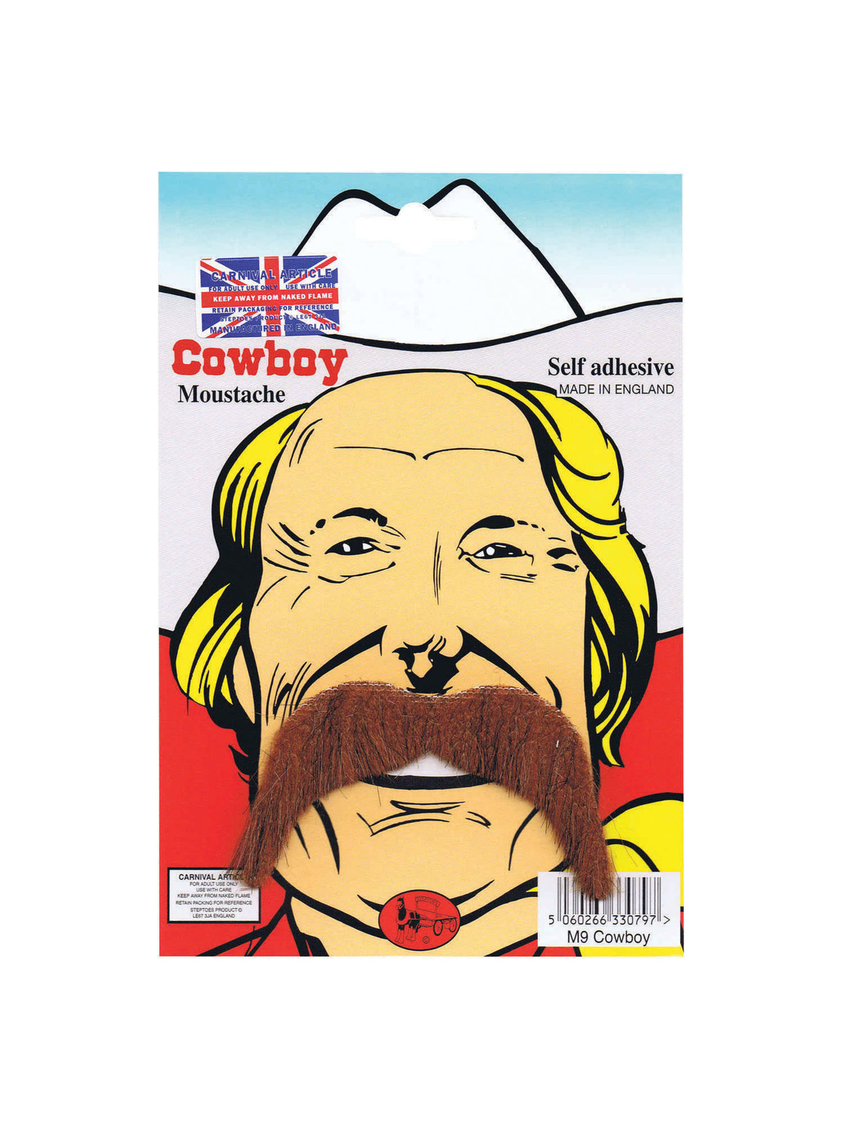 Rubies brauner Cowboy-Bart mit Schnurrbart für Westernkostüme