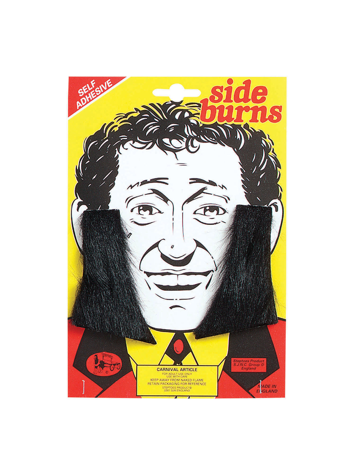 Rubies Sideburns. Black Beards and Moustaches