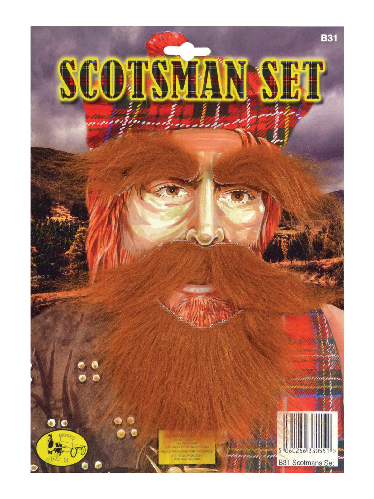 Rubies Scotsman Set (Beard, Tash, Eyebrows) Beards and Moustaches