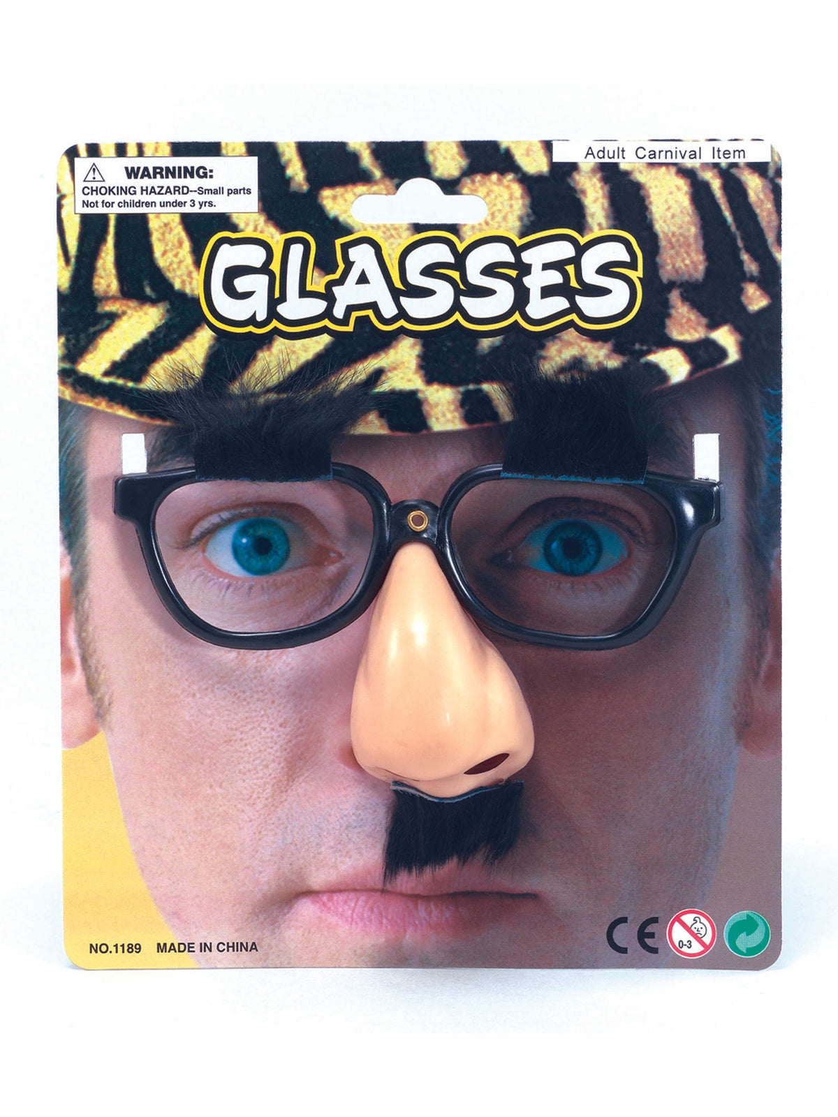 Rubies Novelty Glasses with Nose, yebrows & Tash Misc Disguise