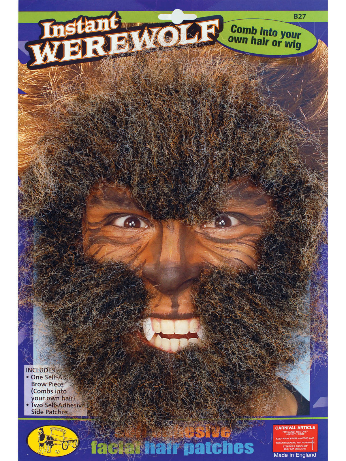 Rubies Instant Werewolf Face Hair Kit Misc Disguise