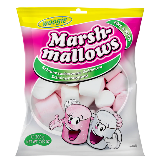 Woogie Marshmallows Pink & White 200g