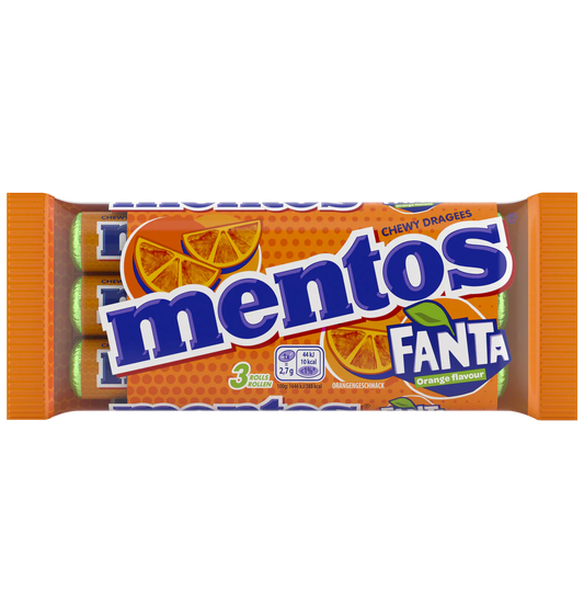 mentos Fanta 3x38g Dragées mit Fantageschmack – Produktansicht