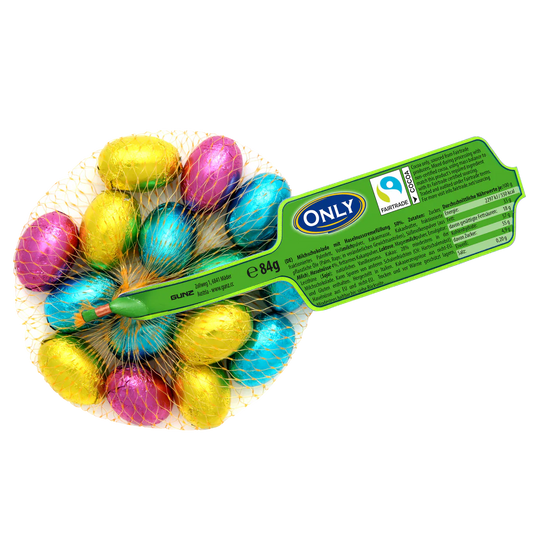 Only Milchschokoladeeier mit Haselnusscremefüllung klein 84g – Produktansicht