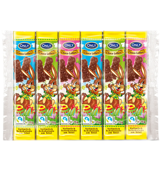 Only Ostern Vollmilchschoko Lollies am Stiel 6x15g