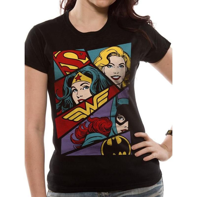 Rubies Justice League (DC) Justice League Heroine Pop Art Fitted T-Shirt T-Shirts für Unisex