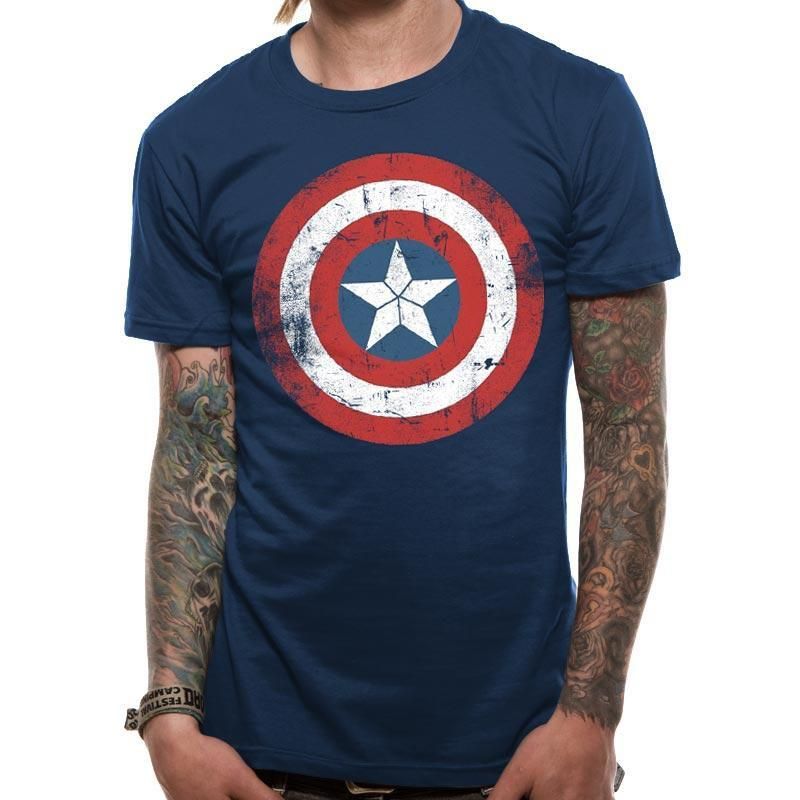 Rubies Captain America Shield Distressed T-Shirt Xx-Large T-Shirts für Unisex