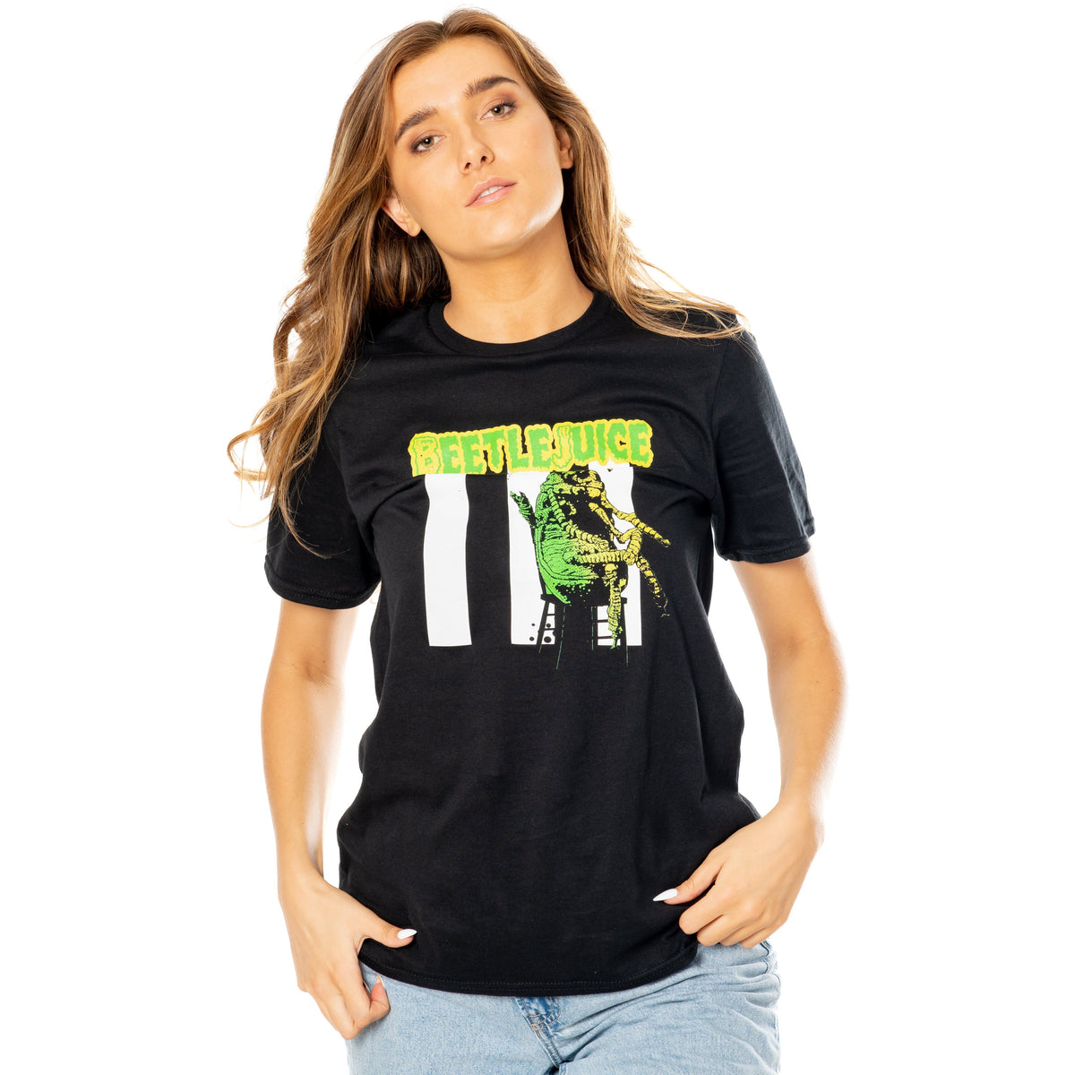 Rubies Beetlejuice Adult Unisex Black Beetle T-Shirt T-Shirts