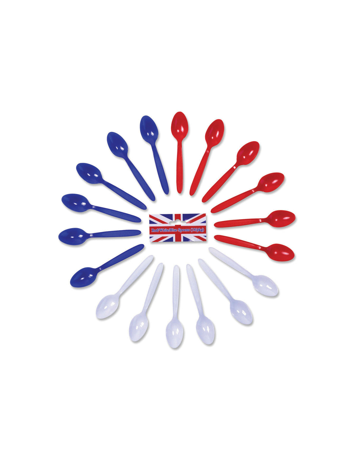 Rubies Red/White/Blue Spoons (18 Pkt) Tablewear