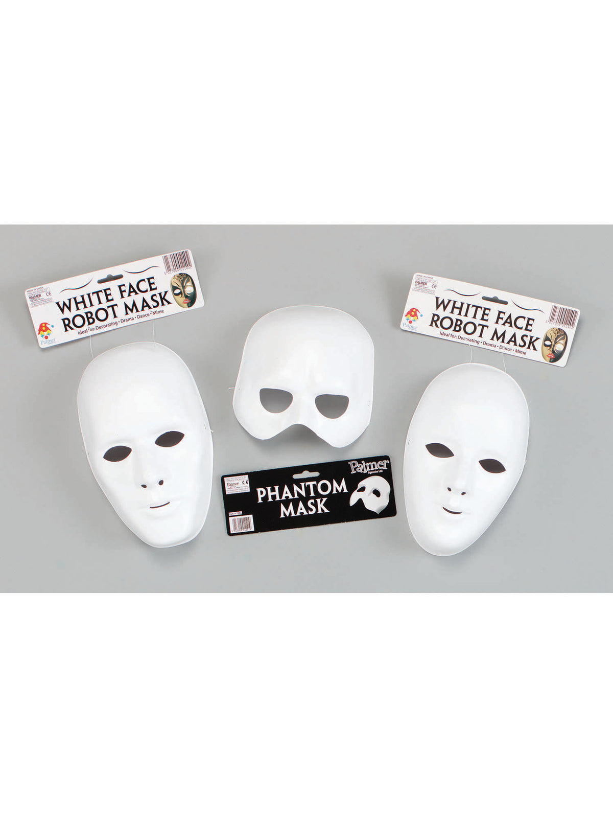 Rubies Deluxe Male Face Maske PM107 weiss – Detailansicht