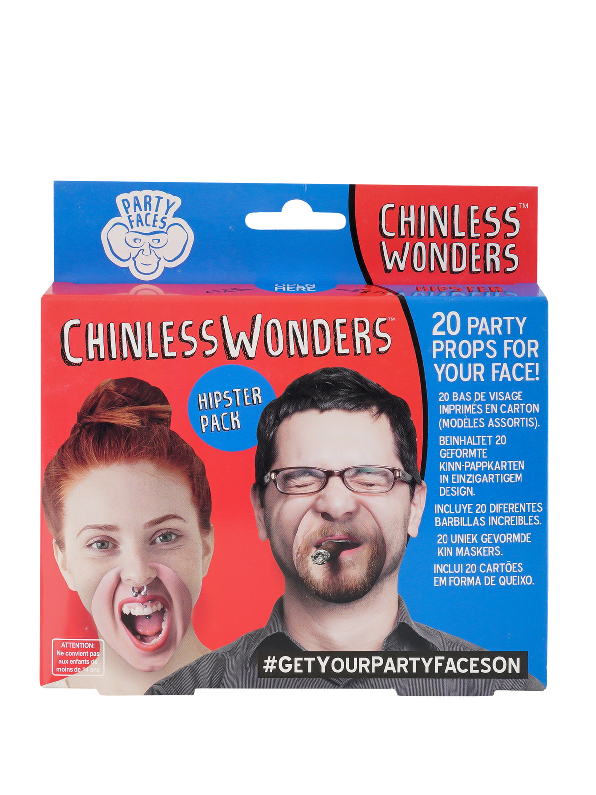 Rubies Chinless Wonders Hipster Pack Maske PM192
