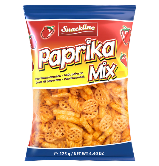 Snackline Paprika Mix 125g Leckerer Paprika-Snack von Snackline für zwischendurch.