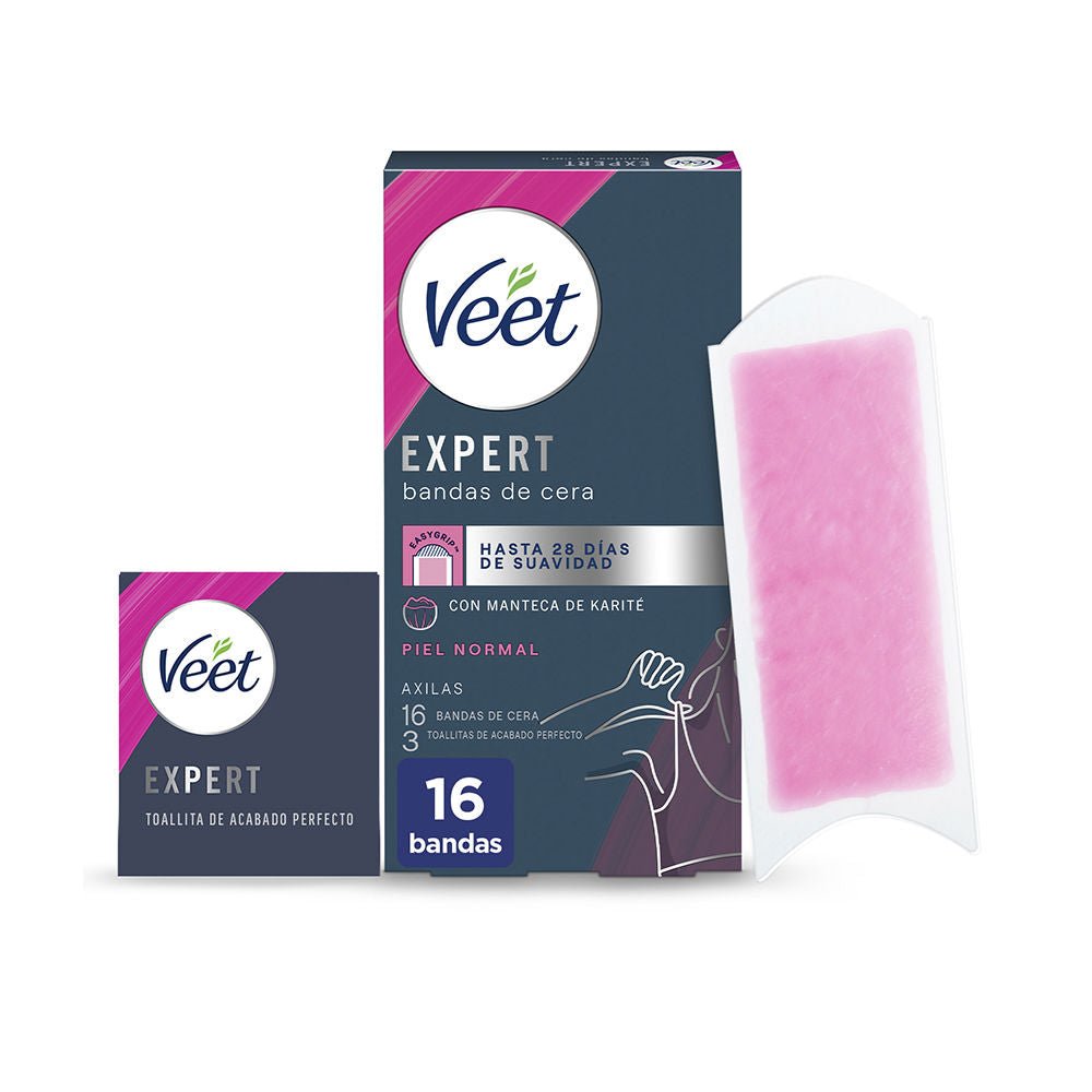 Veet Expert Wachsstreifen für Achseln für normale Haut, 16 Stück