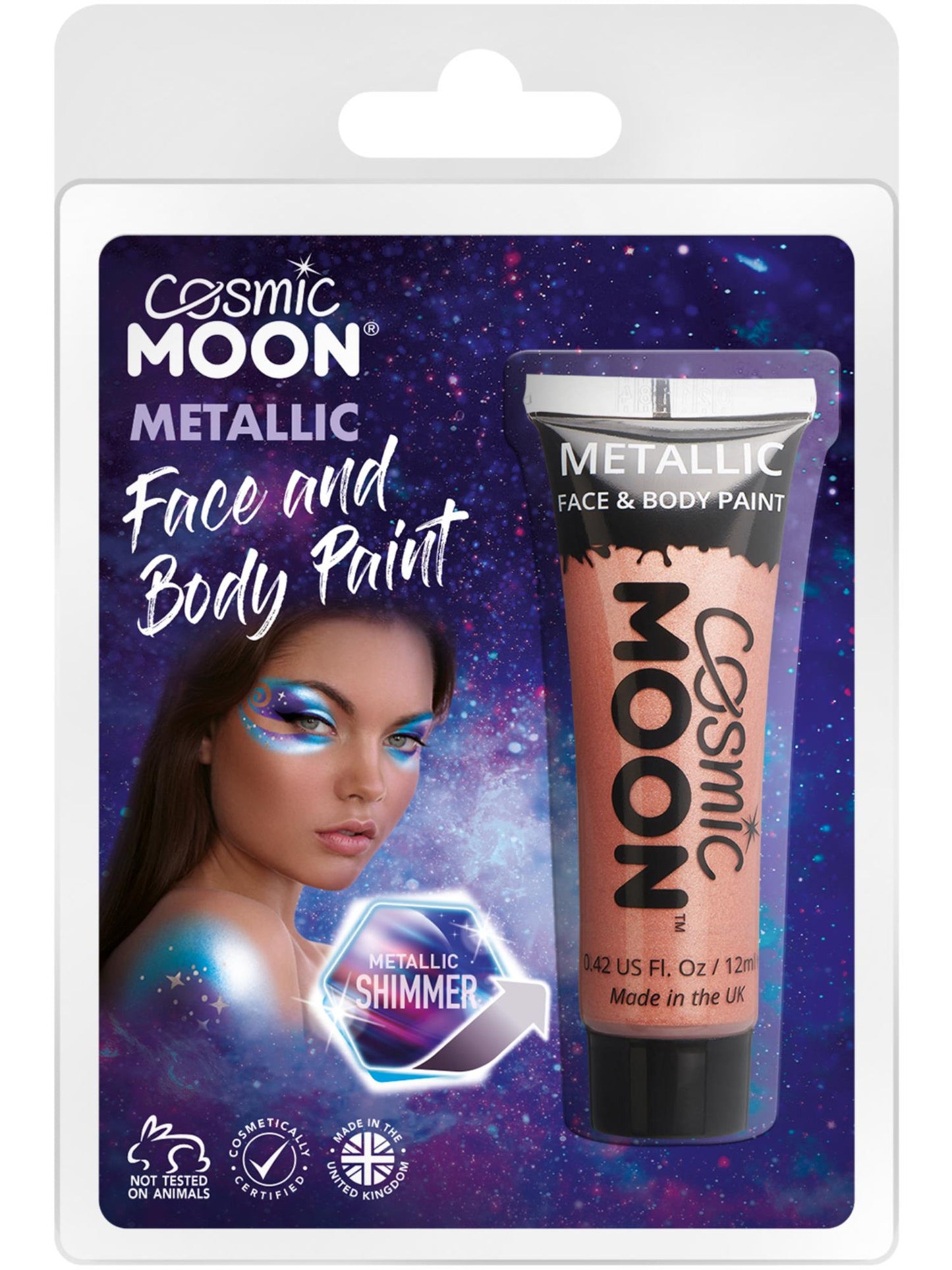 Smiffys Cosmic Moon Metallic Face & Body Paint, Rose Gold CD für Unisex