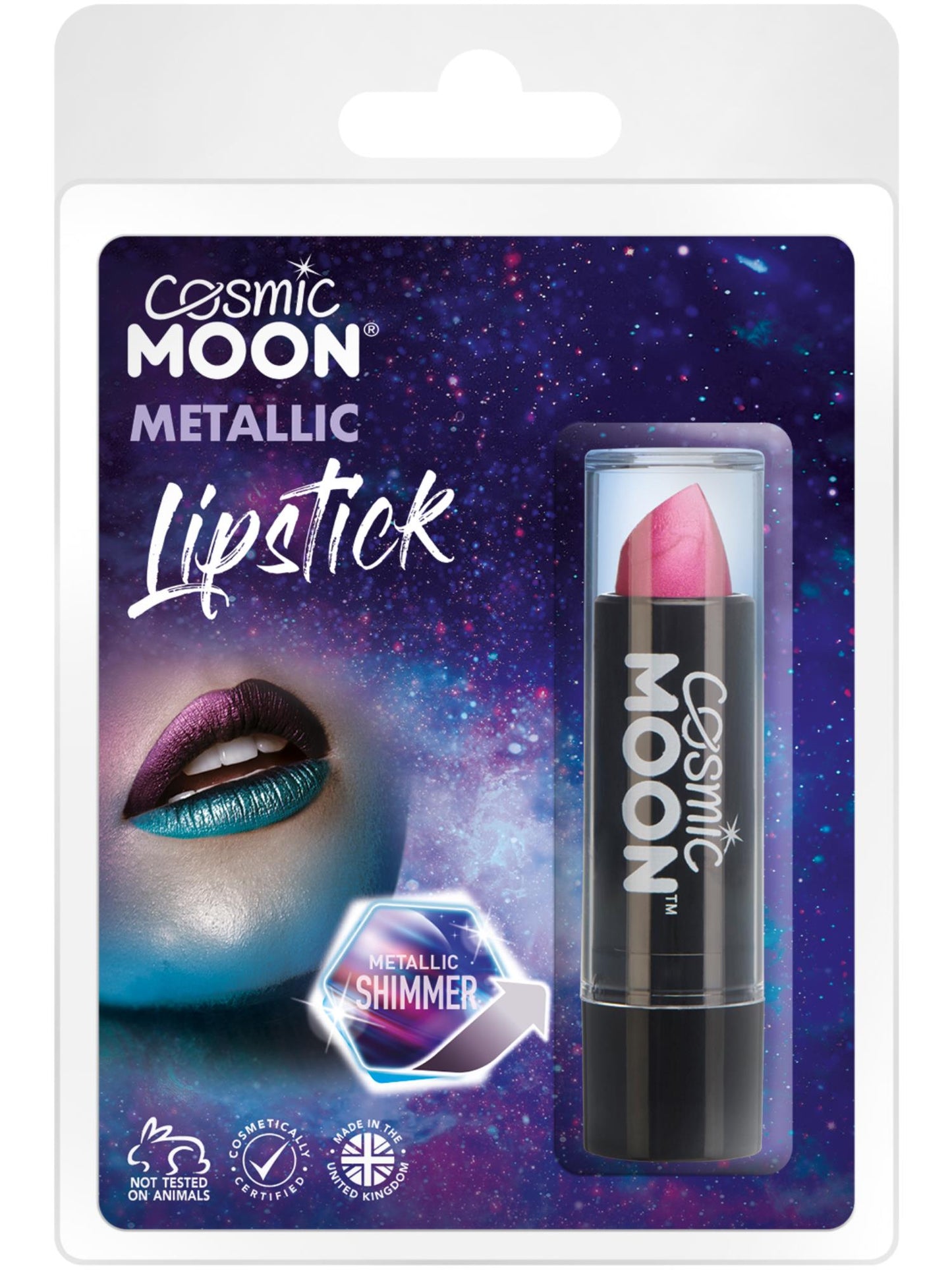 Smiffys Cosmic Moon Metallic Lipstick, Pink CD für Unisex
