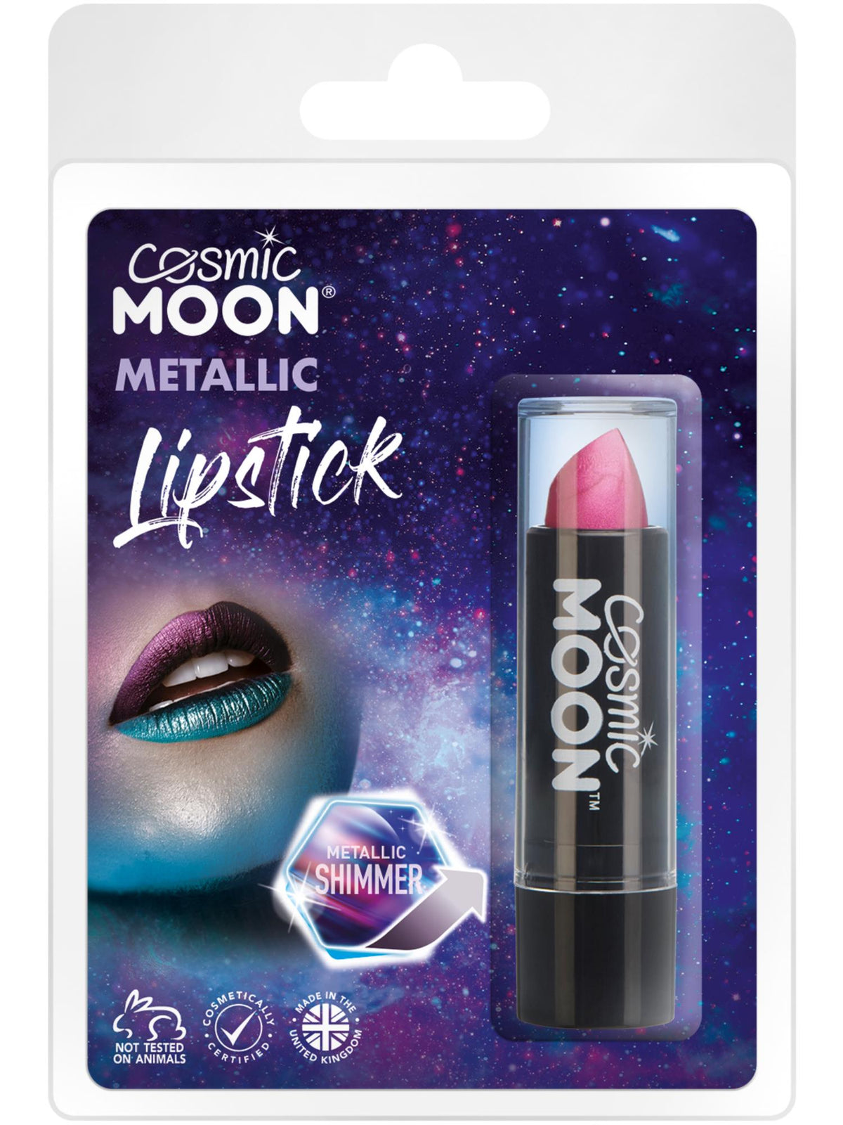 Smiffys Cosmic Moon Metallic Lipstick, Pink CD für Unisex