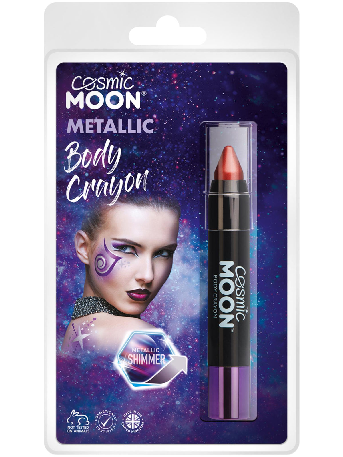 Smiffys Cosmic Moon Metallic Body Crayons, Red CD für Unisex
