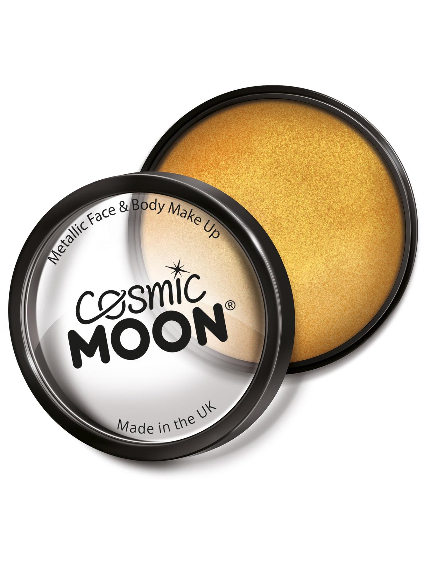 Smiffys Cosmic Moon Metallic Pro Face Paint Cake Pots, Gol CD für Unisex