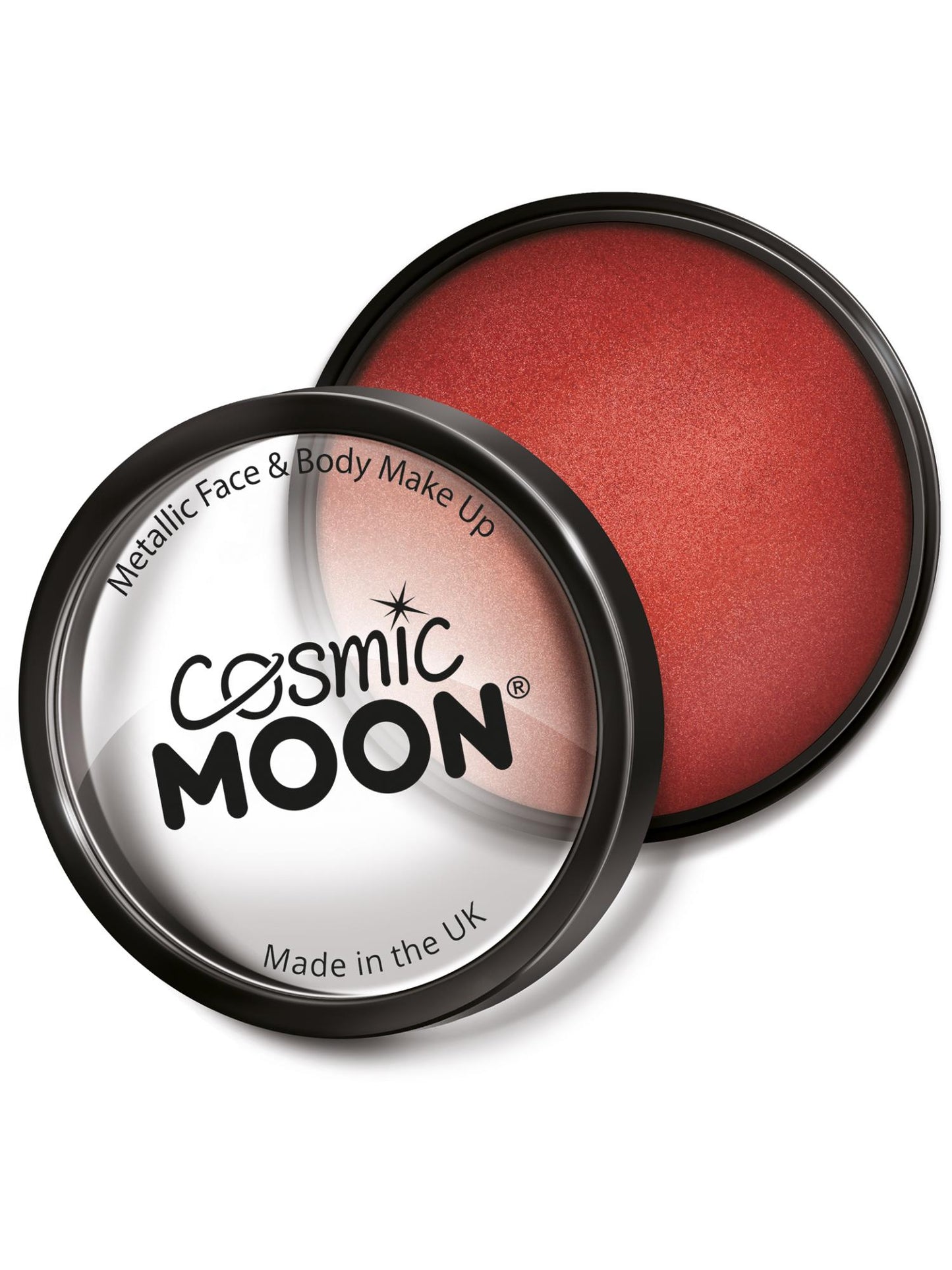 Smiffys Cosmic Moon Metallic Pro Face Paint Cake Pots, Red CD für Unisex