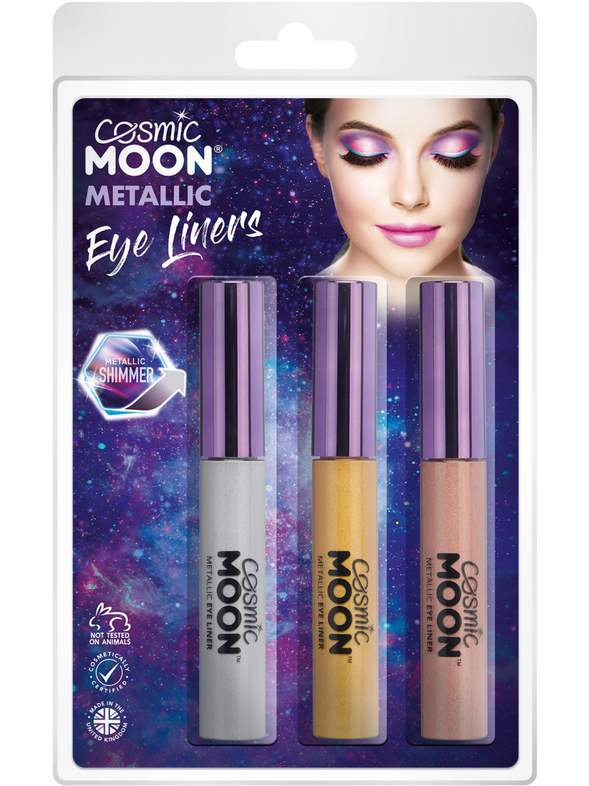 Smiffys Cosmic Moon Metallic Eye Liner, CD für Unisex