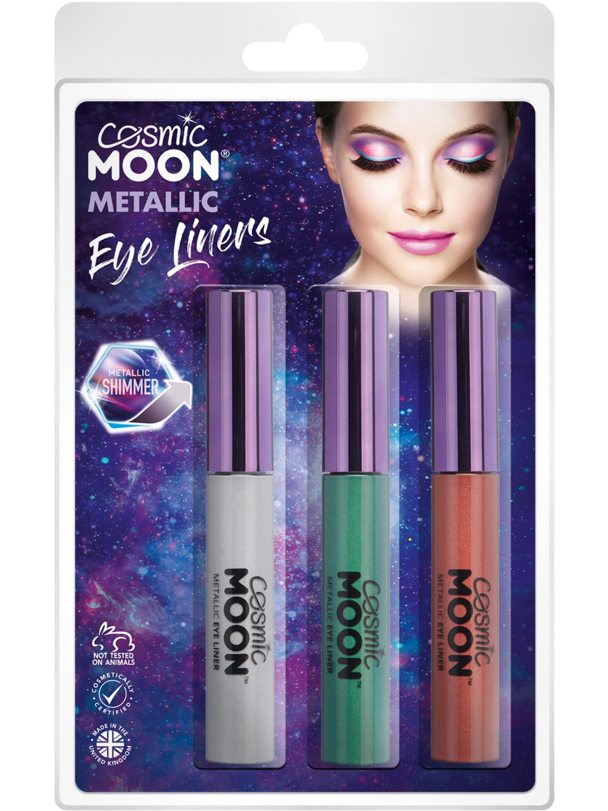 Smiffys Cosmic Moon Metallic Eye Liner, CD für Unisex