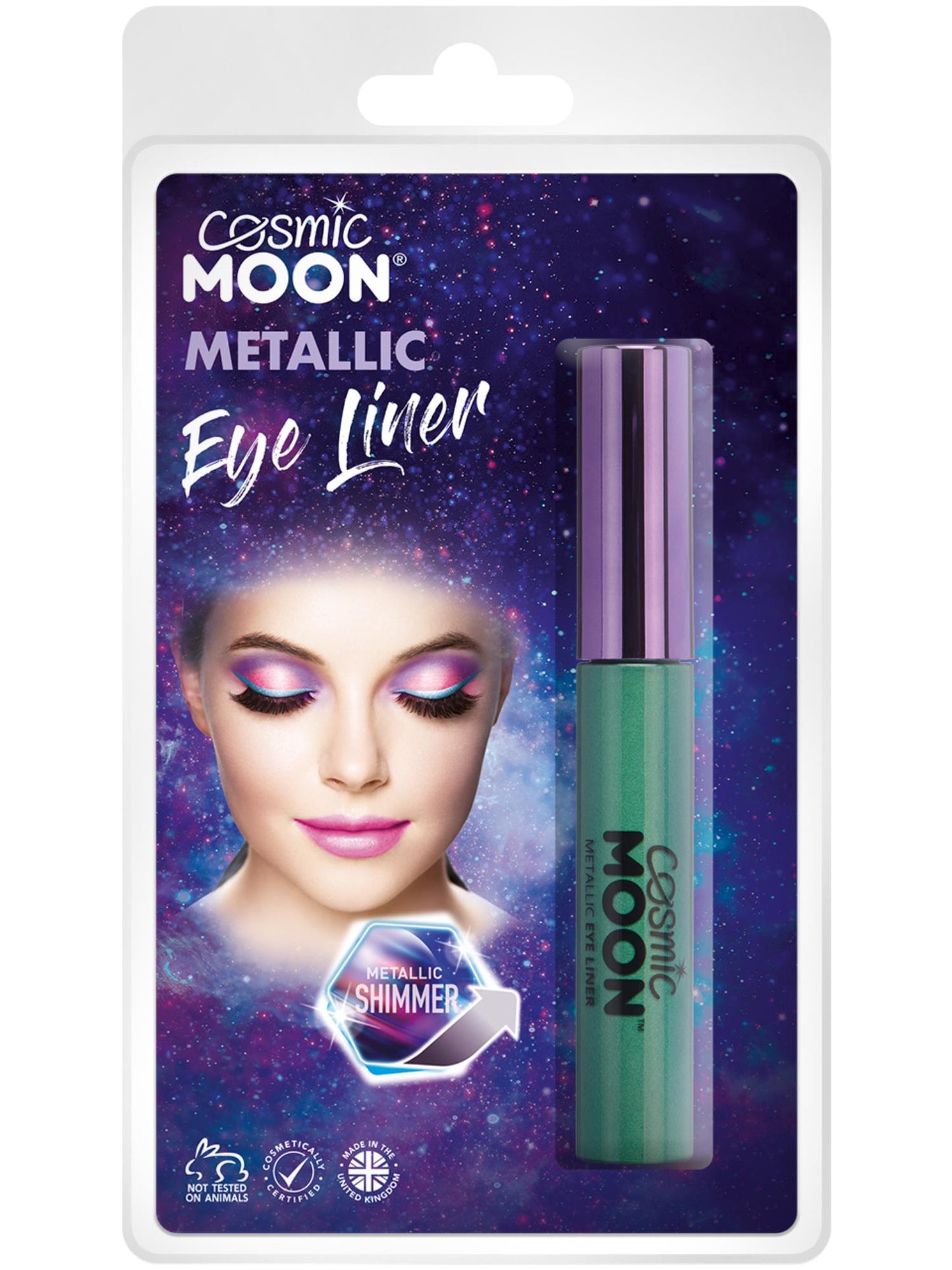 Smiffys Cosmic Moon Metallic Eye Liner, Green CD für Unisex