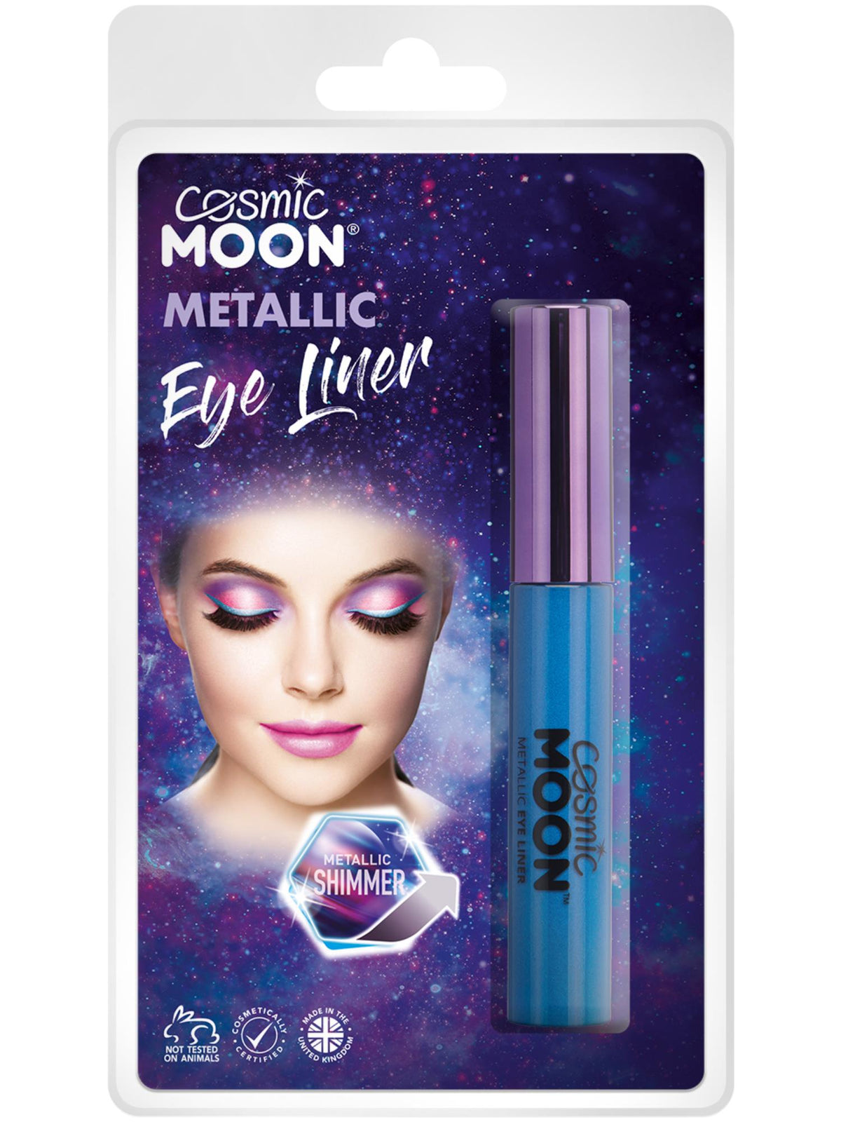 Smiffys Cosmic Moon Metallic Eye Liner, Blue CD für Unisex