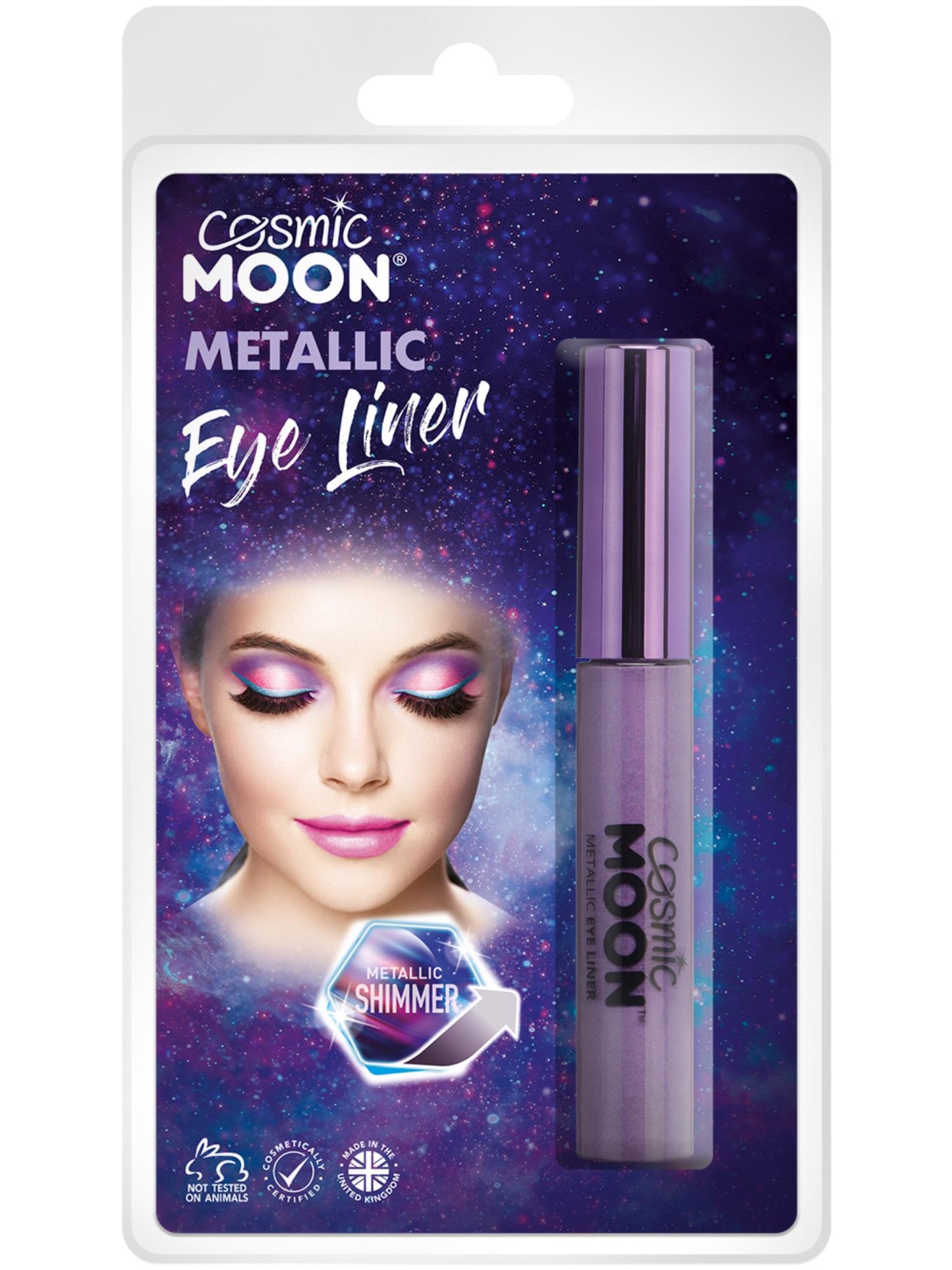 Smiffys Cosmic Moon Metallic Eye Liner, Purple CD für Unisex