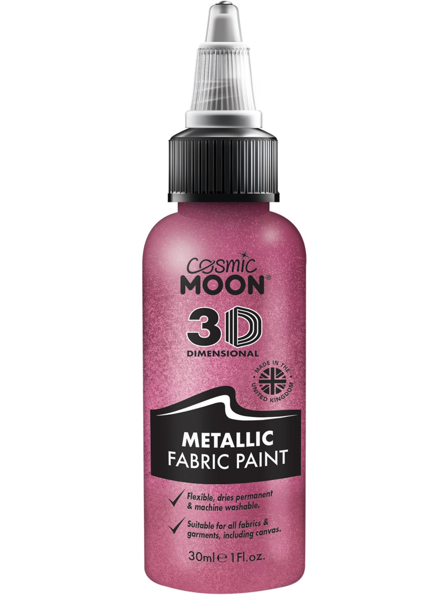 Smiffys Cosmic Moon Metallic Fabric Paint, Pink CD für Unisex