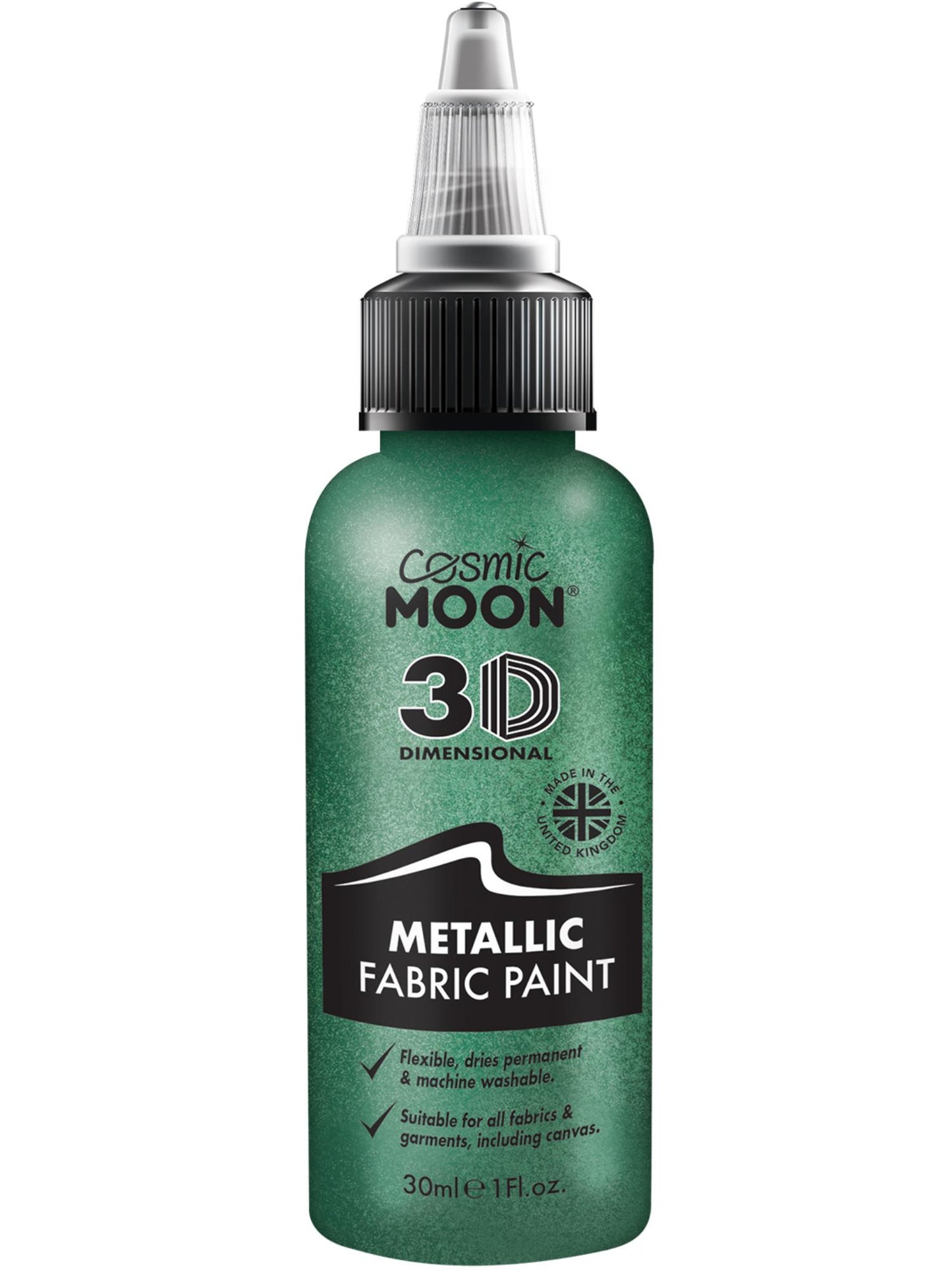 Smiffys Cosmic Moon Metallic Fabric Paint, Green CD für Unisex