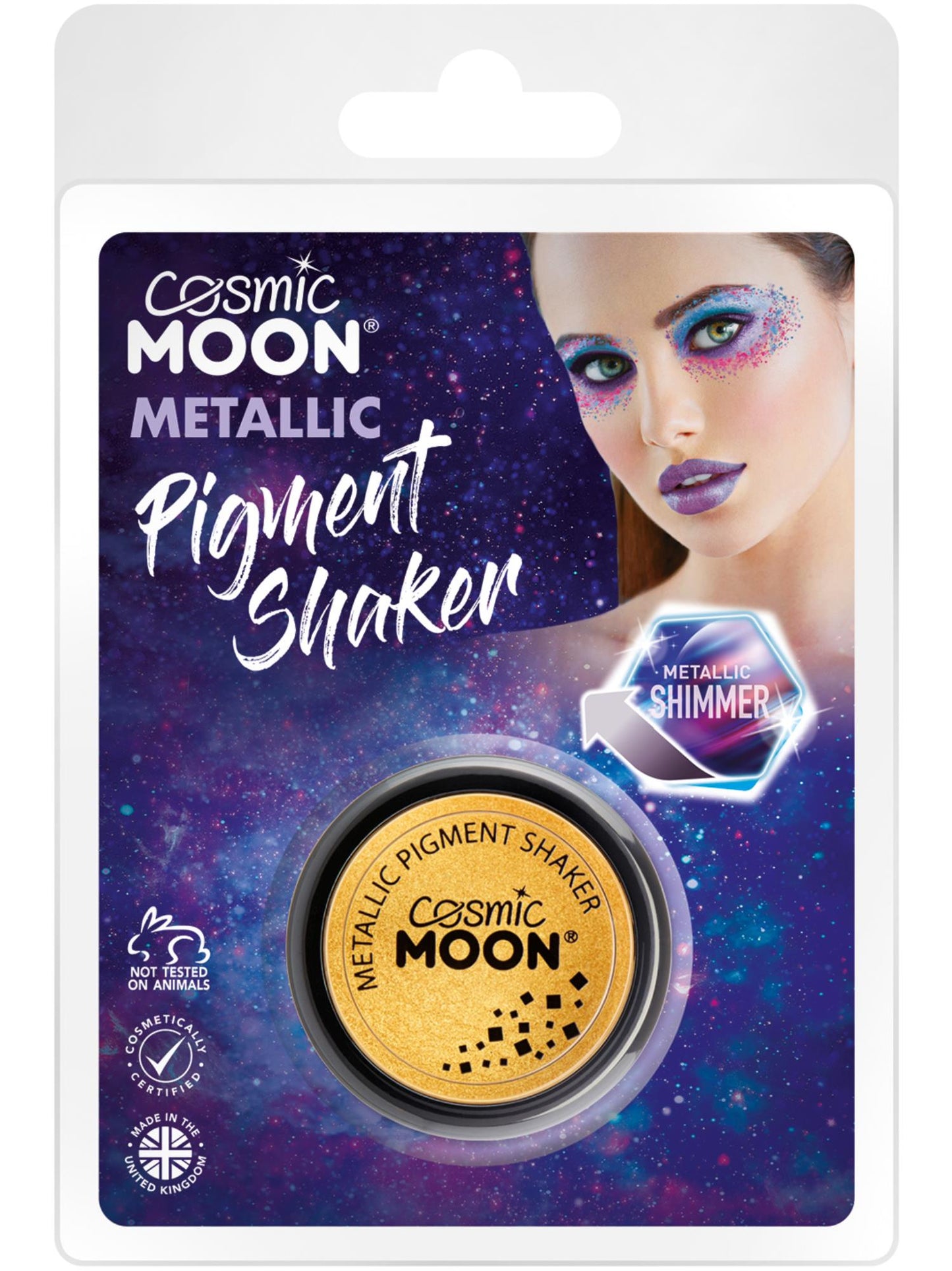 Smiffys Cosmic Moon Metallic Pigment Shaker, Gold CD für Unisex