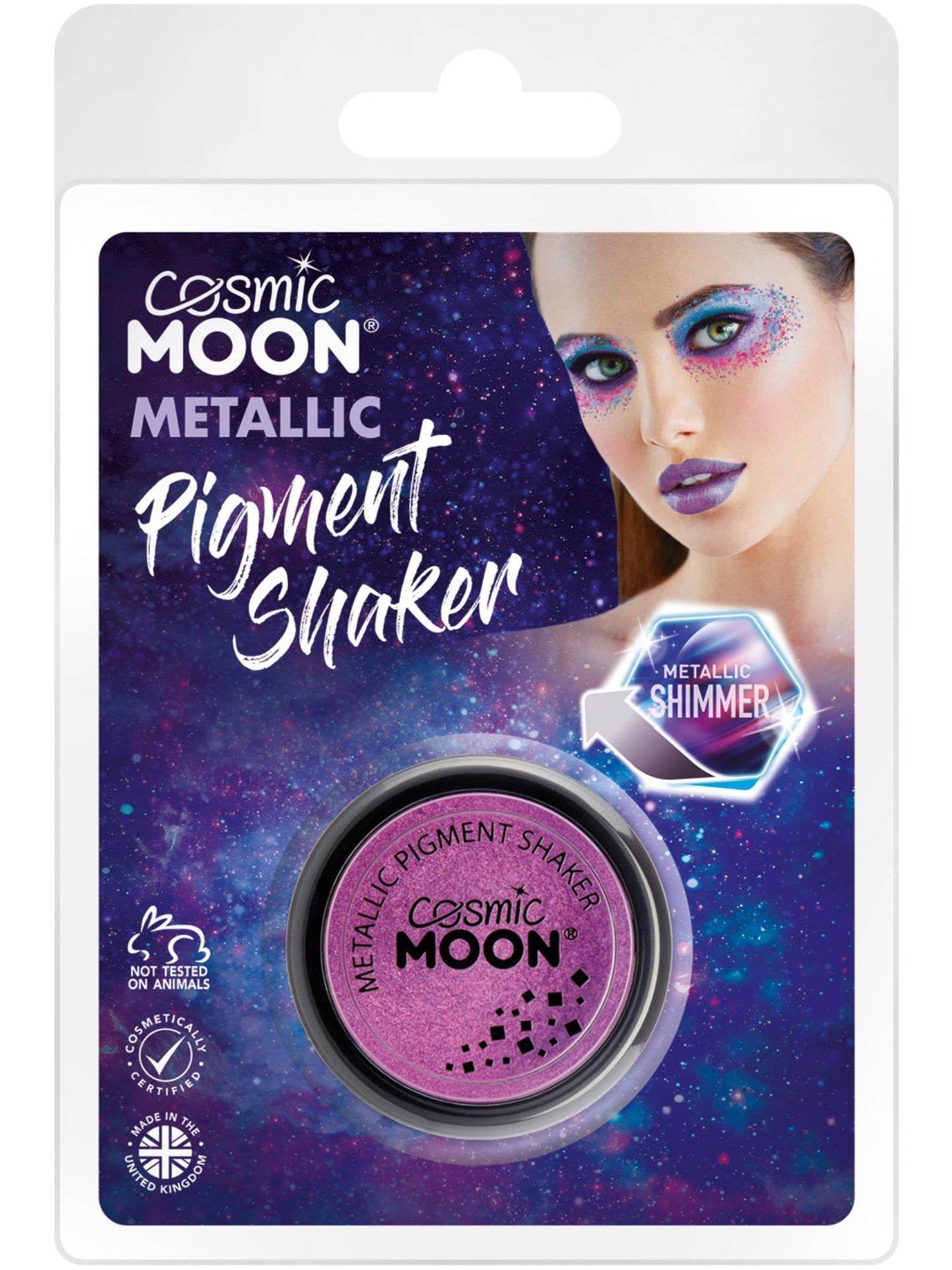 Smiffys Cosmic Moon Metallic Pigment Shaker, Purple CD für Unisex