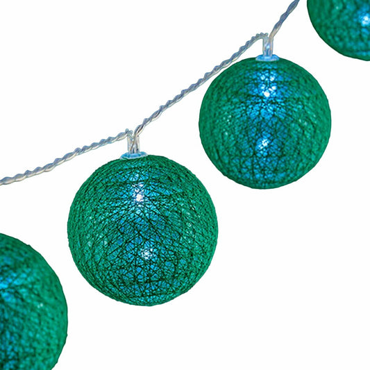 LED-Kugel-Girlande Krist+ grün 2 m Ø 5 cm