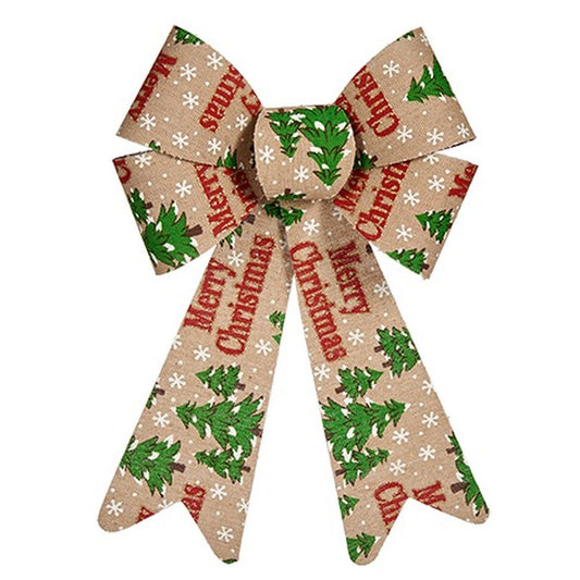 Schleife Krist+ Merry Christmas Bunt 16 x 24 x 4 cm Weihnachtsschmuck (12 Stück)