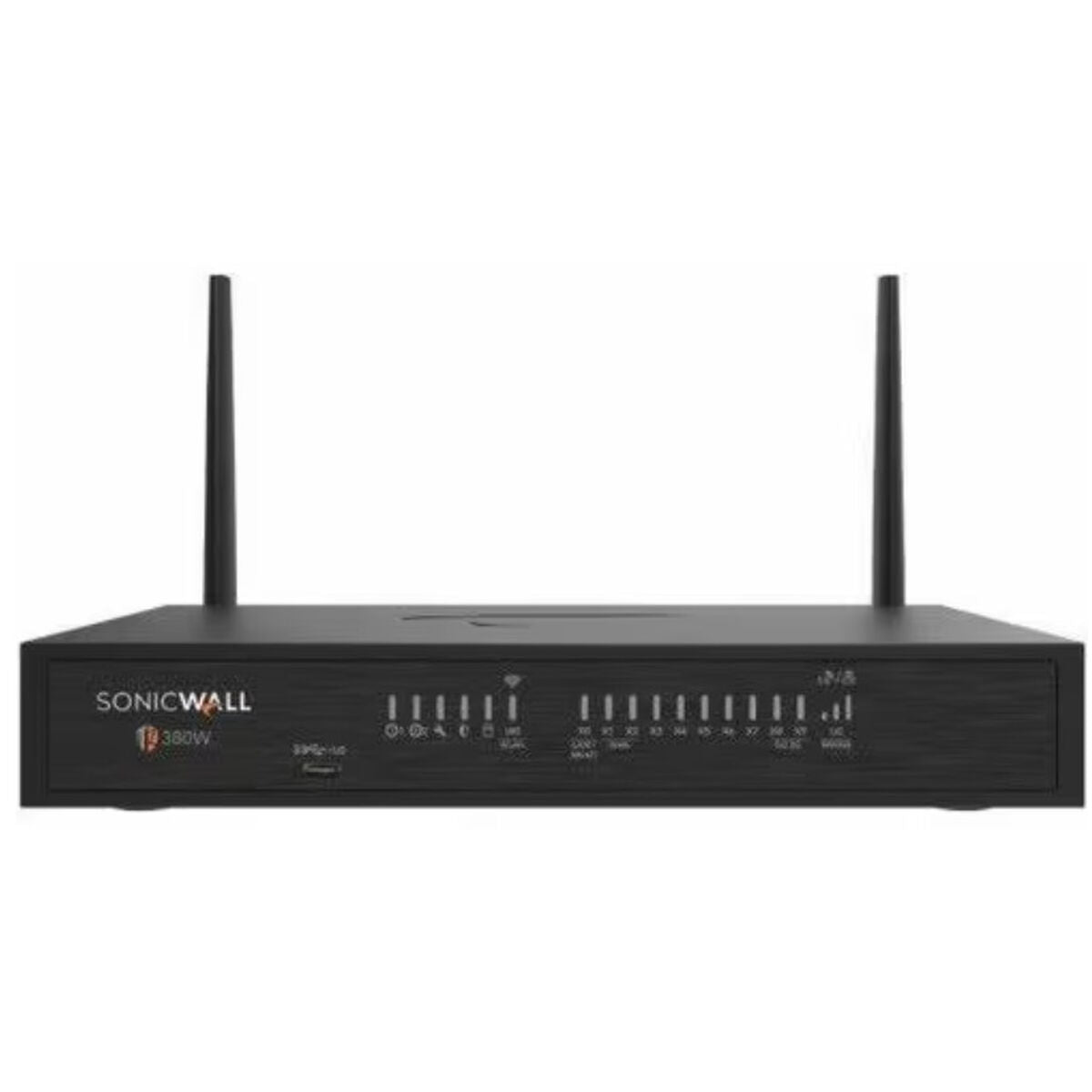 SonicWall 03-SSC-1831 Firewall schwarz mit USB- und RJ45-Anschlüssen