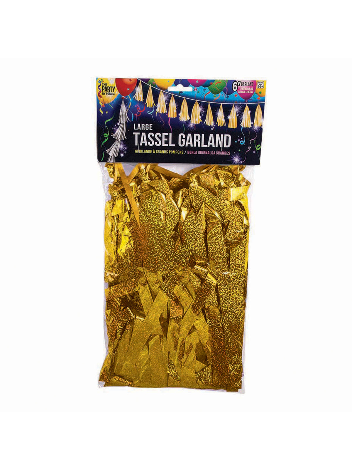 Rubies Balloon Tassels Lge Gold Holographic Party Goods