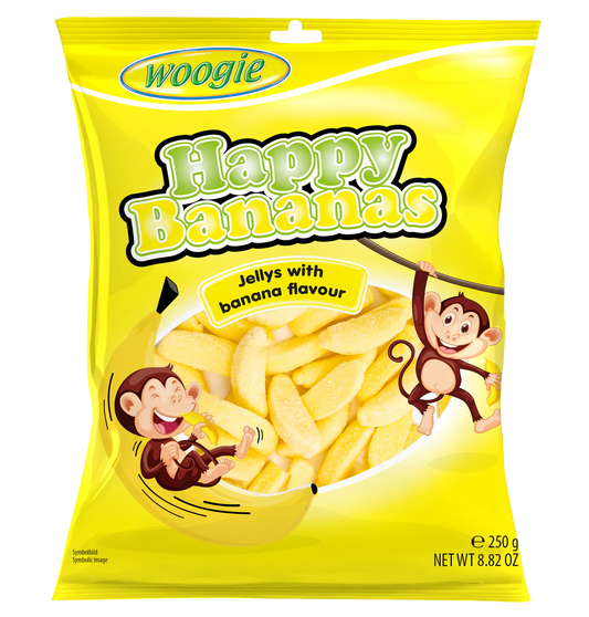 Woogie Schaumzucker Bananen 250g – Produktansicht