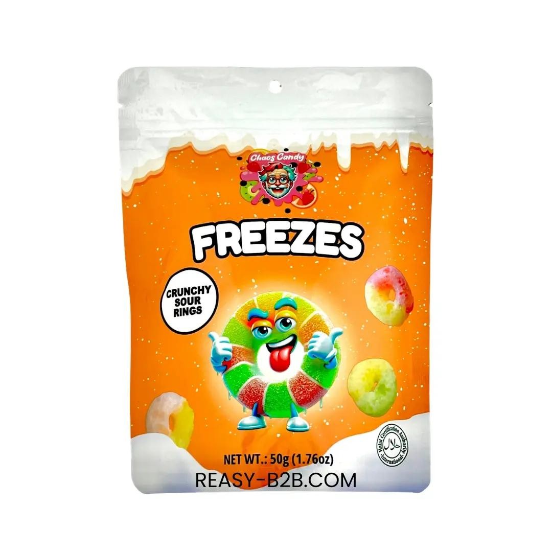 Chaos Candy - Freezes Dried Candy - Crunchy Sour Rings 50 g