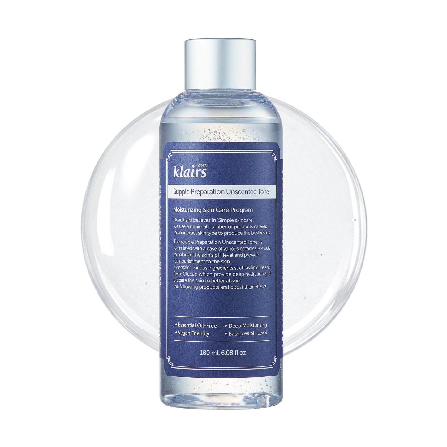 KLAIRS KLAIRS Supple Preparation Unscented Toner 180 ml Gesichtswasser ohne Duftstoffe Kosmetik
