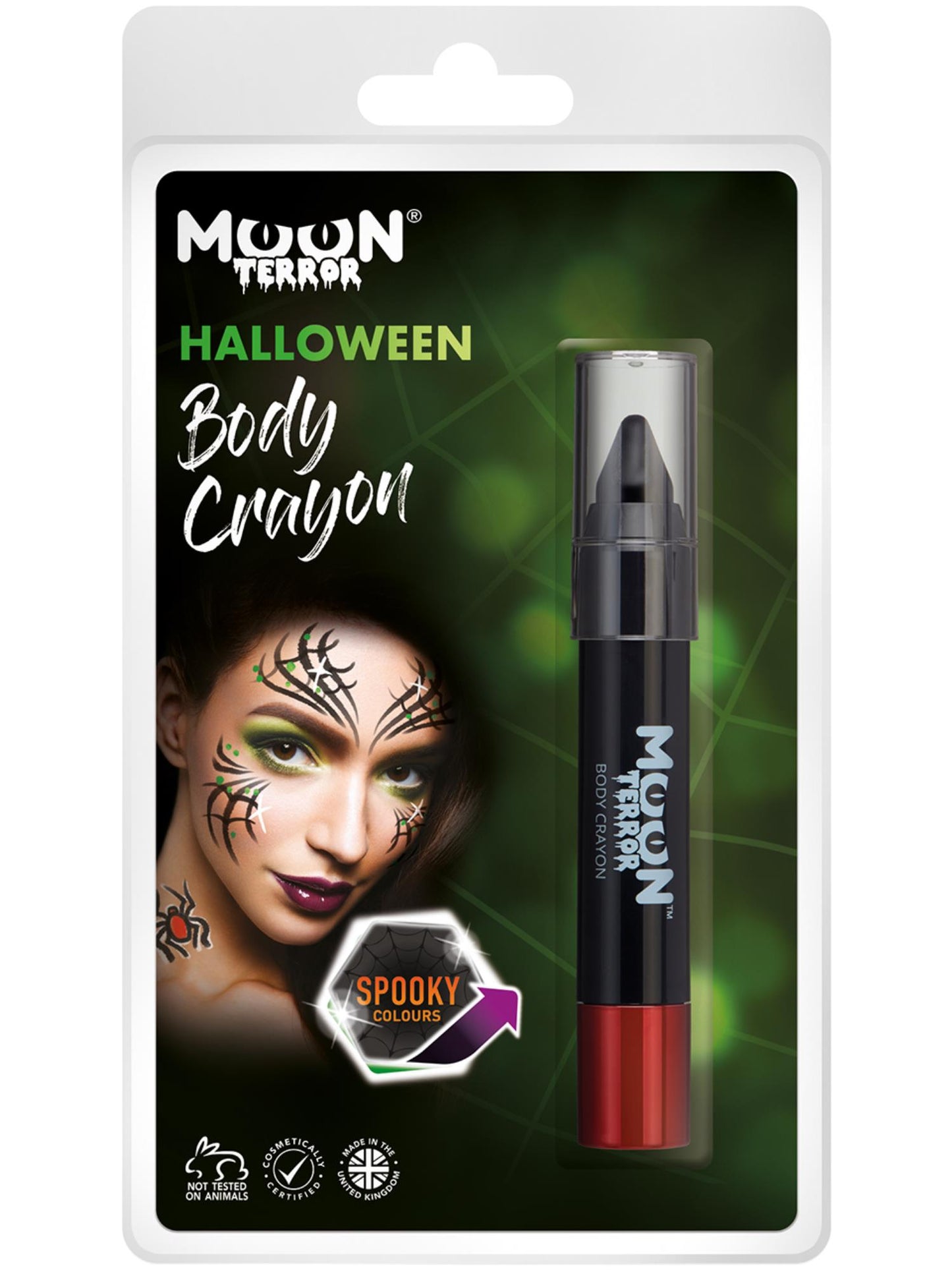 Smiffys Moon Terror Halloween Body Crayons, Black CD für Unisex
