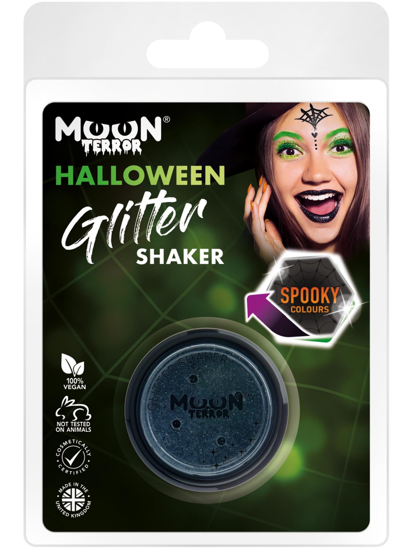 Smiffys Moon Terror Halloween Glitter Shakers, Black CD für Unisex