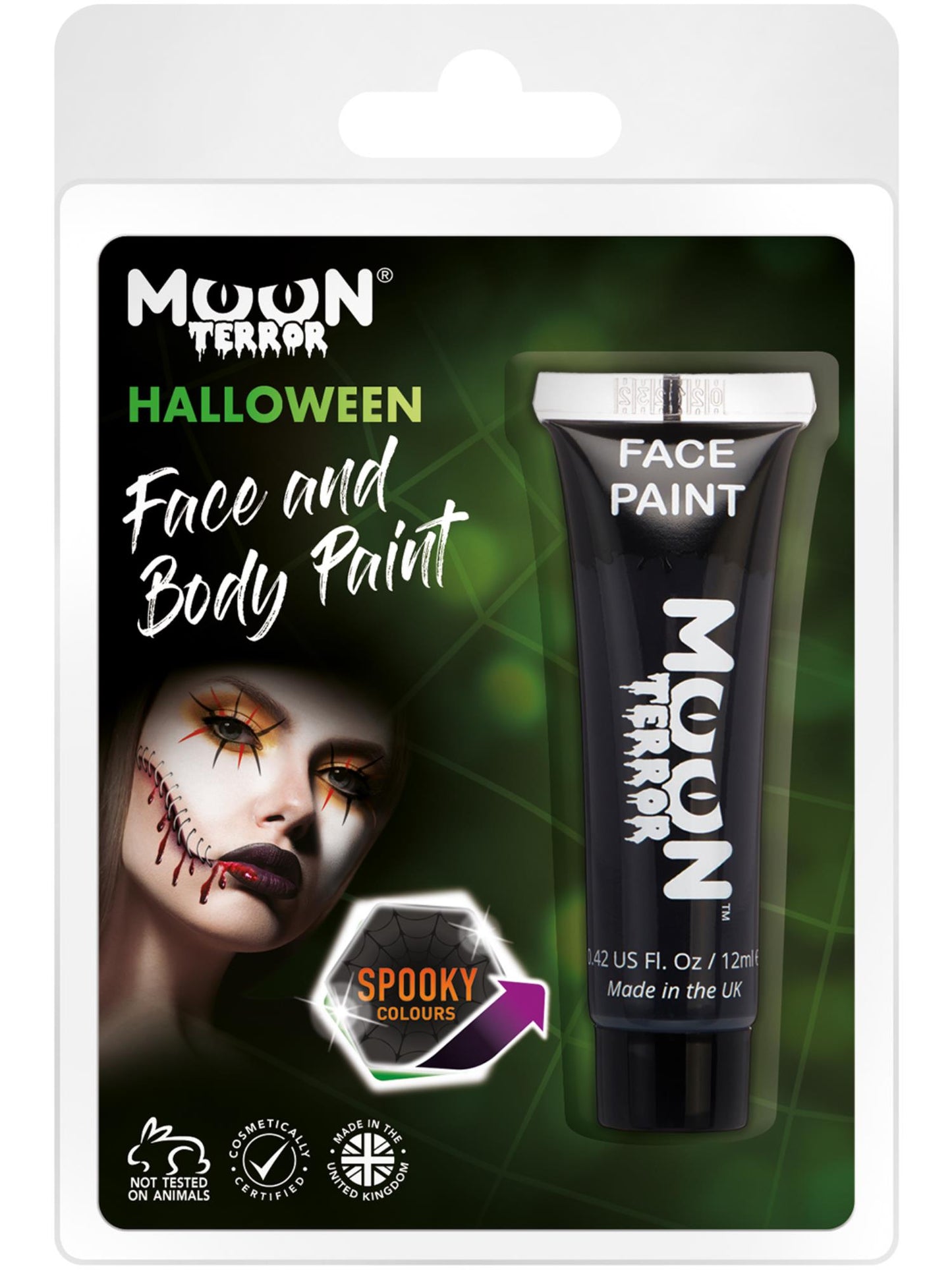 Smiffys Moon Terror Halloween Face & Body Paint, Black CD für Unisex