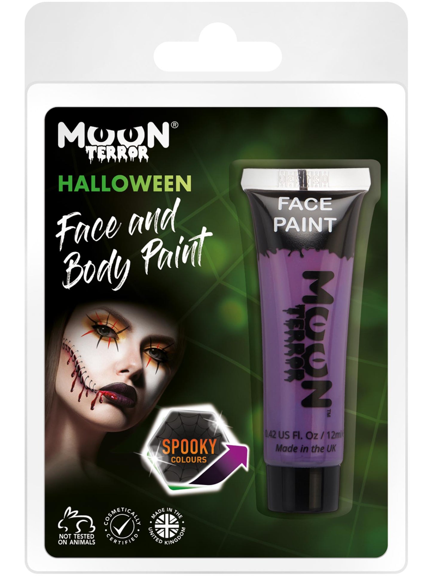 Smiffys Moon Terror Halloween Face & Body Paint, Purple CD für Unisex