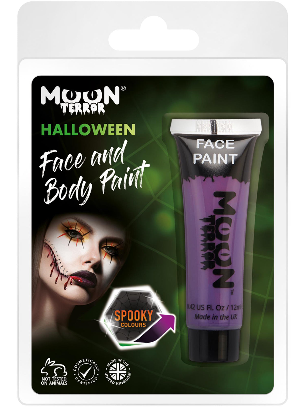 Smiffys Moon Terror Halloween Gesichts- und Körperfarbe lila 12 ml