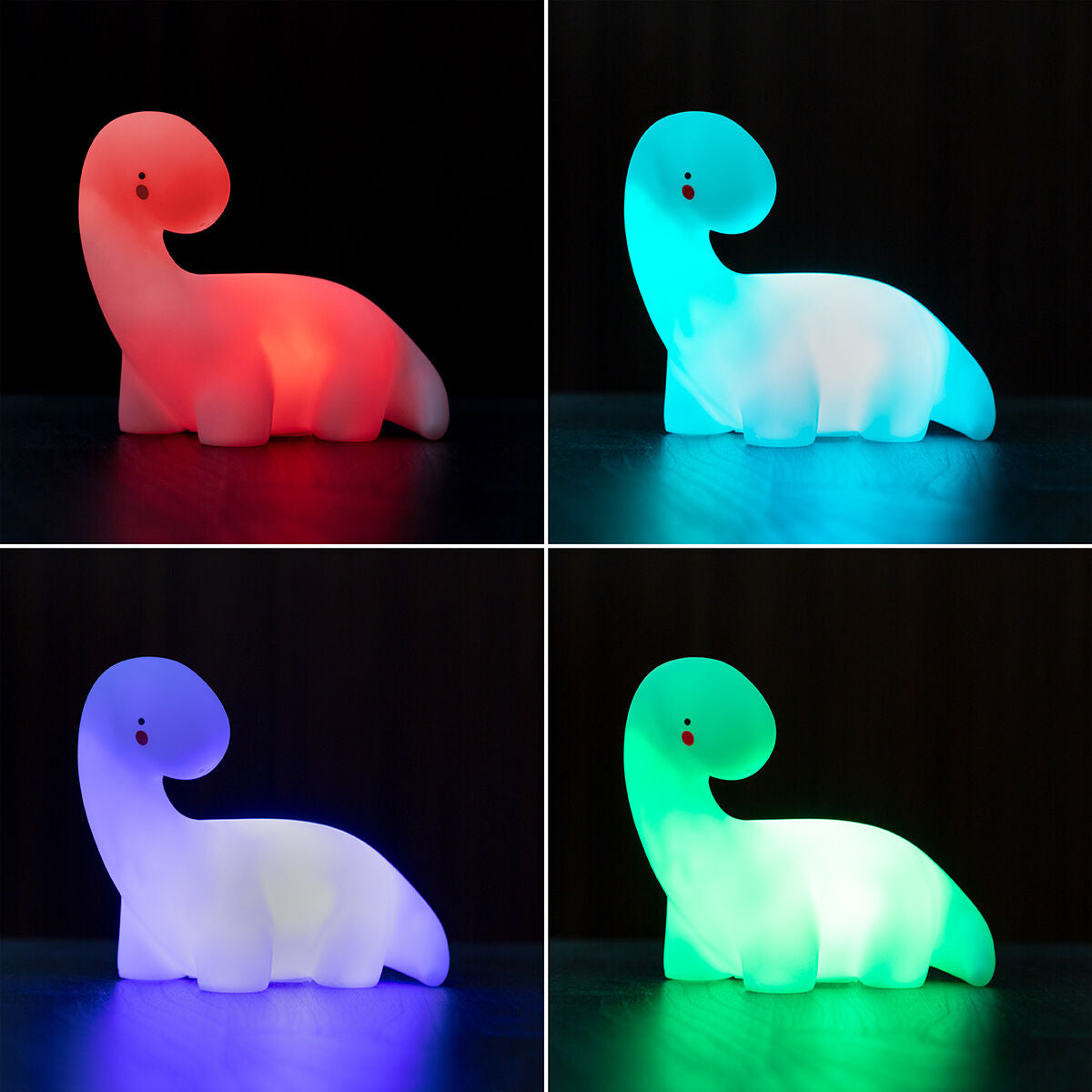 LED-Dinosaurierlampe Lightosaurus von InnovaGoods mit mehrfarbigem RGB-Licht – Verpackung