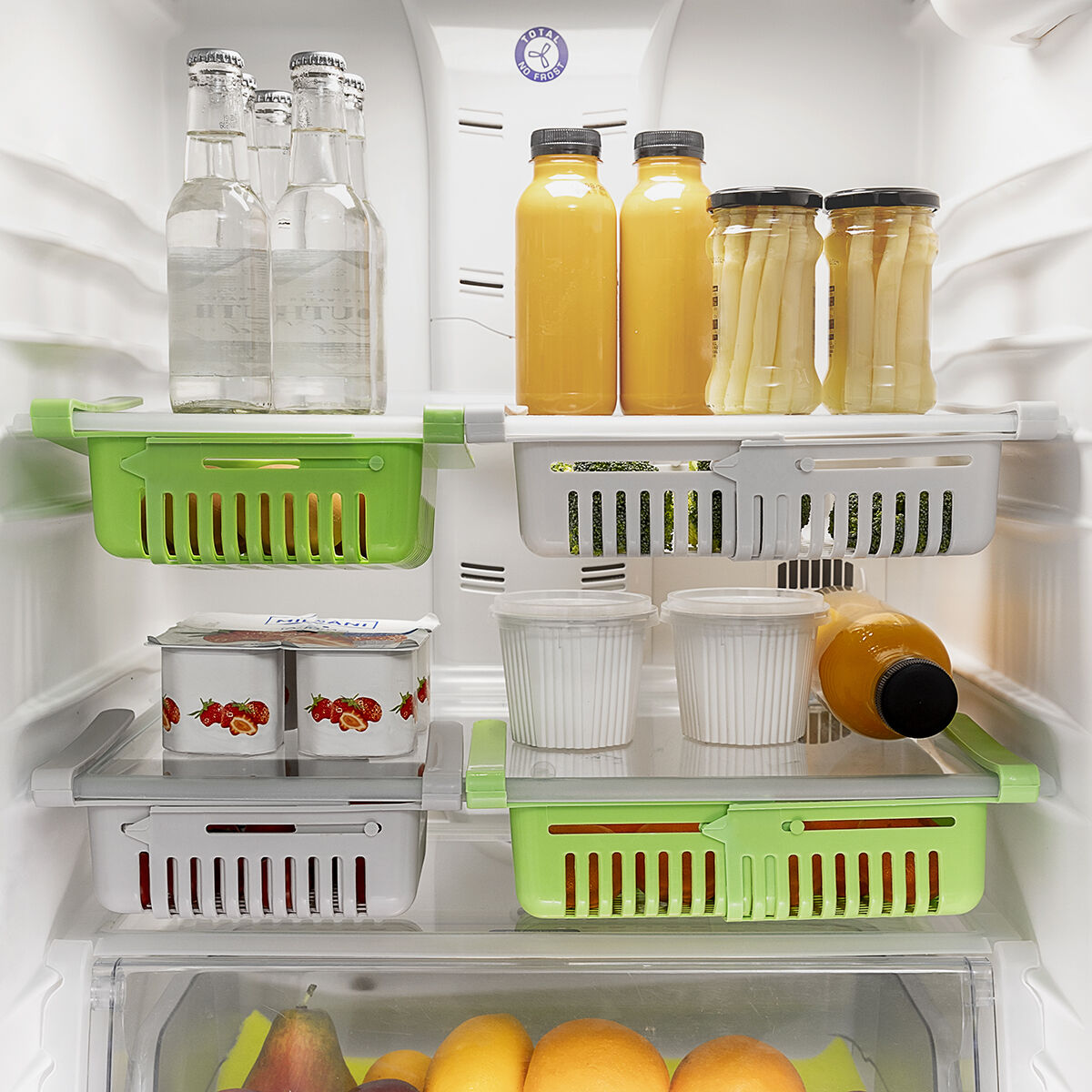 Einstellbarer Kühlschrank-Organizer Friwer von InnovaGoods, 2 Stück