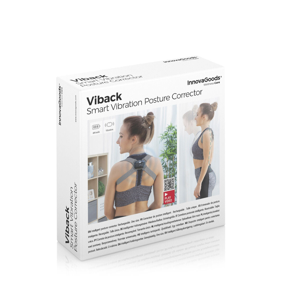 Intelligenter wiederaufladbarer Haltungstrainer mit Vibration Viback InnovaGoods