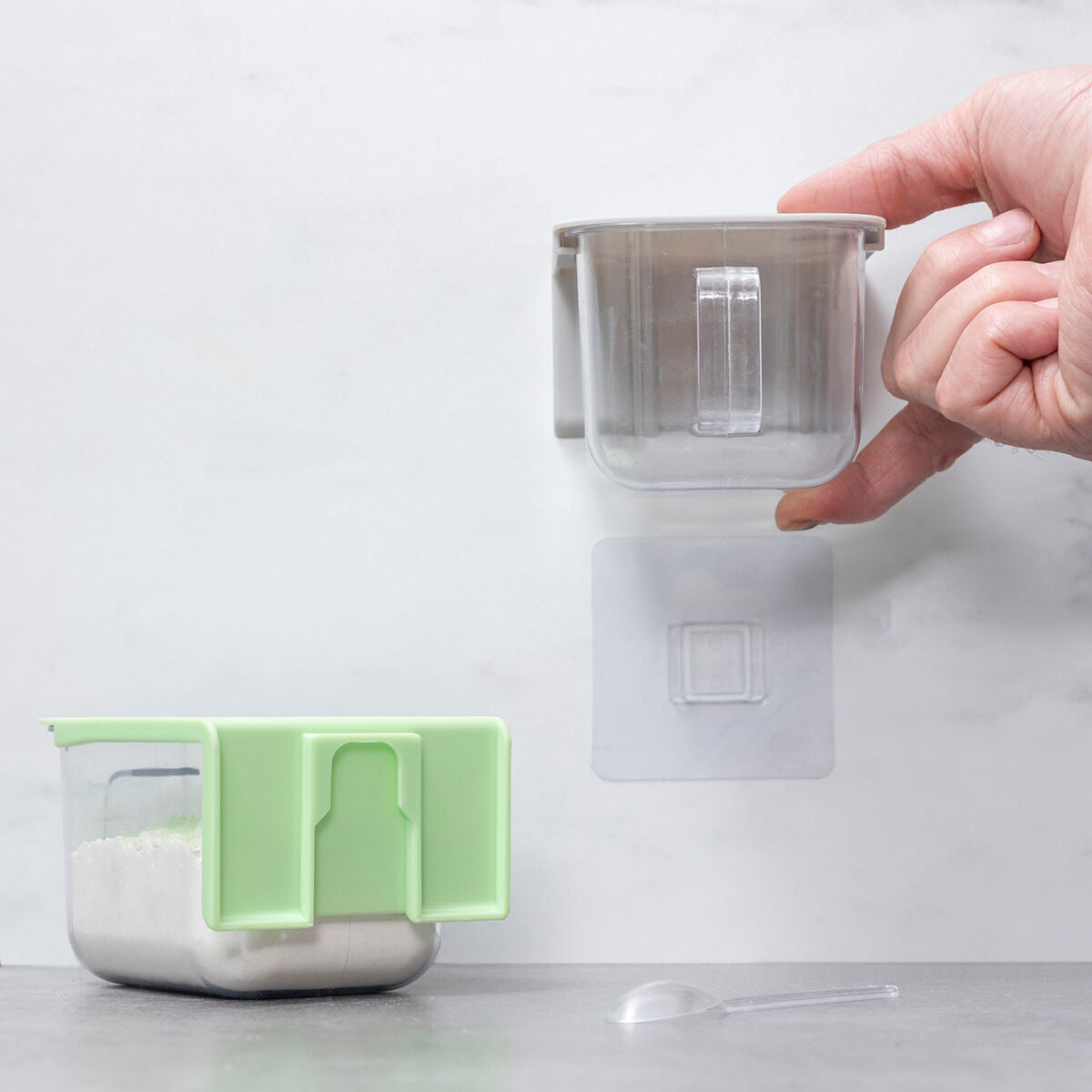 InnovaGoods Handstore selbstklebende Küchenbehälter 2 Stück für Gewürze – Ansicht 8