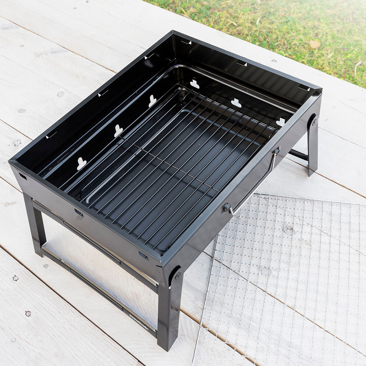 InnovaGoods BearBQ klappbarer Holzkohle-Tischgrill – Ansicht 8